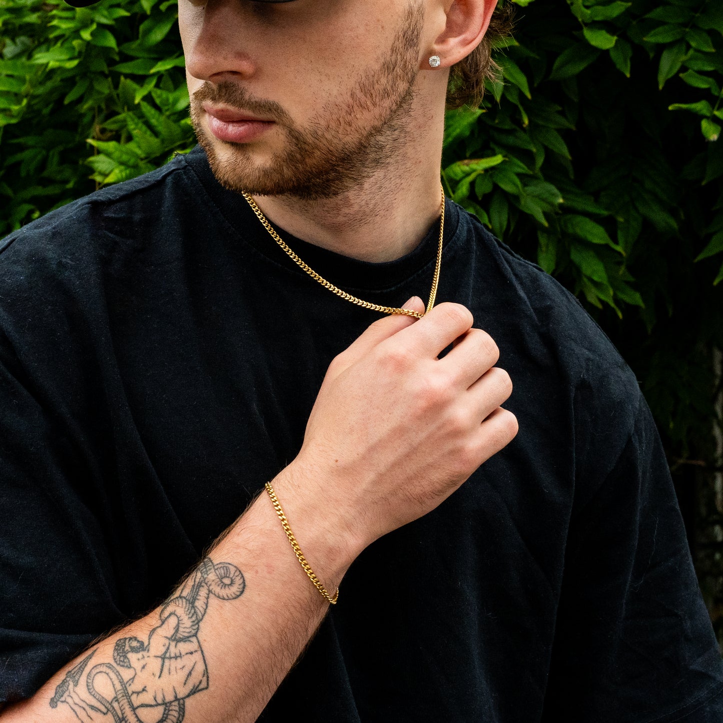 Cuban Chain Bracelet – 4mm Gold