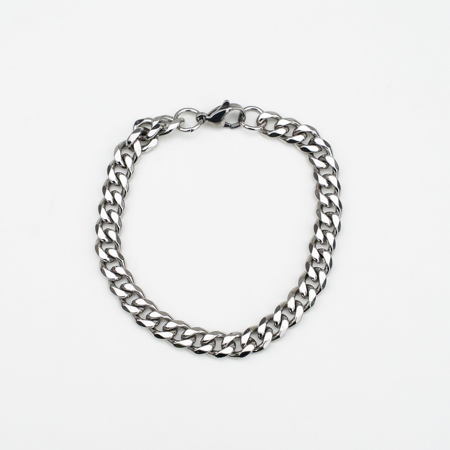 Cuban Chain Bracelet – 7mm Silver