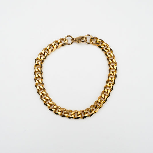 Cuban Chain Bracelet – 7mm Gold