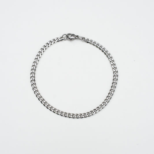 Cuban Chain Bracelet – 4mm Silver