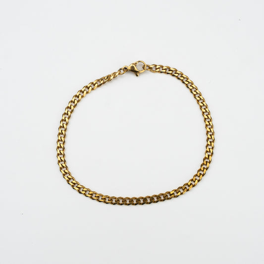 Cuban Chain Bracelet – 4mm Gold