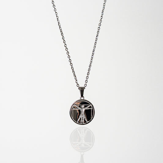 Vitruvian Man Pendant (Silver)